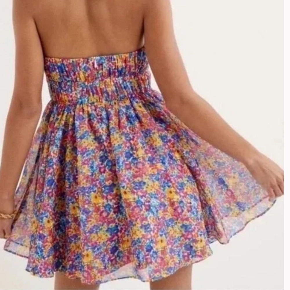 For Love and Lemons Sasha Bright Confetti Floral Strapless Mini Dress - Picture 3 of 12
